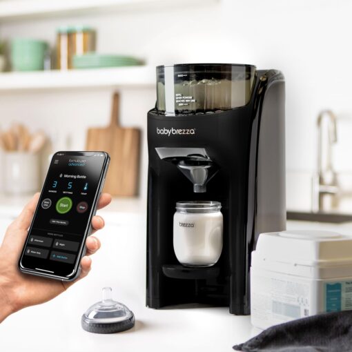 Baby Brezza Formula Pro Advanced WiFi Formula Dispenser - Automatically Mix a Warm Formula Bottle From Your Phone Instantly – Easily Make Bottle With Automatic Powder Blending Machine, Black - Image 2