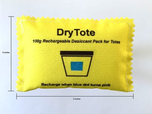 100g Rechargeable Desiccant Pack of 50 - Moisture Absorbing Bag - Desiccant Dehumidifier for Storage Bins and Totes - Image 2
