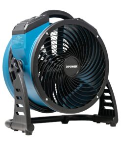 XPOWER FC-250AD DC Motor Heavy Duty Industrial High Velocity Whole Room Air Mover Air Circulator Utility Floor Fan with Daisy Chain, Variable Speed, Timer, 13 inch, 1560 CFM