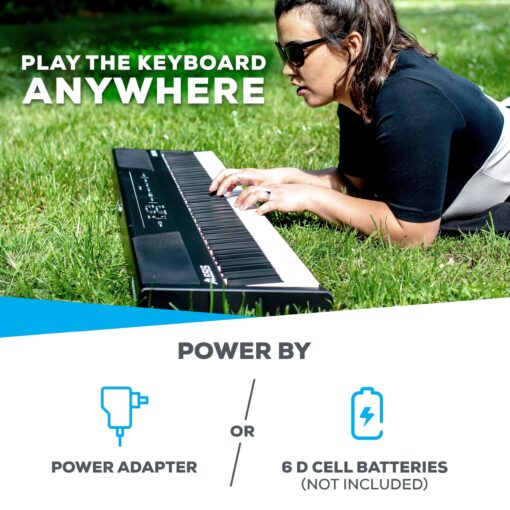 Alesis Recital – 88 Key Digital Piano Keyboard with Semi Weighted Keys, 2x20W Speakers, 5 Voices, Split, Layer and Lesson Mode, FX and Piano Lessons - Image 4
