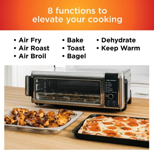 Ninja Foodi SP101/FT102CO Digital Fry, Convection Oven, Toaster, Air Fryer, Flip-Away for Storage, with XL Capacity, and a Stainless Steel Finish (Renewed) - Image 9
