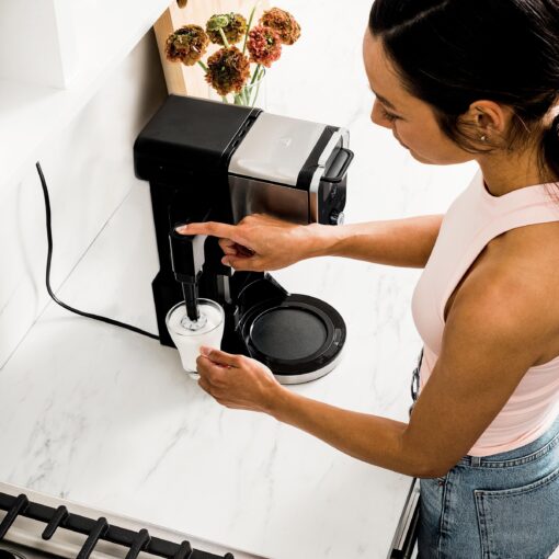 Ninja CFP451CO DualBrew System 14-Cup Coffee Maker, Single-Serve Pods & Grounds, 4 Brew Styles, Built-In Fold Away Frother, 70-oz. Water Reservoir & Carafe, Black (Renewed) - Image 5