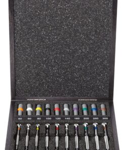 Bergeon 55-606 30080 Set of 10 Screwdrivers with 10 Tubes with Spare Blades in Wooden Box Watch Repair Kit