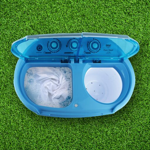 Pyle Portable 2-in-1 Washing Machine&Spin-Dryer-Convenient Top-Loading Easy Access,Energy&Water Efficient Design,Ideal for Smaller Loads-No Special Parts or Plumbing Required-2 FT Drainage Hose - Image 2
