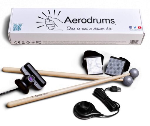 Aerodrums Portable Electronic Drum Set - Air Drum Sticks & Pedals - Practice Drum Accessory more Quiet than Pads - Full Midi Electric Drum Kit that fits a Small Tabletop or Bag - Drummer Gift - Image 5
