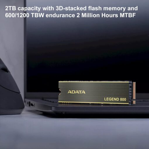 ADATA 2TB SSD Legend 800, NVMe PCIe Gen4 x 4 M.2 2280 Internal Solid State Drive, Speed up to 3,500MB/s, Storage for PC and Laptops, High Endurance with 3D NAND - Image 2