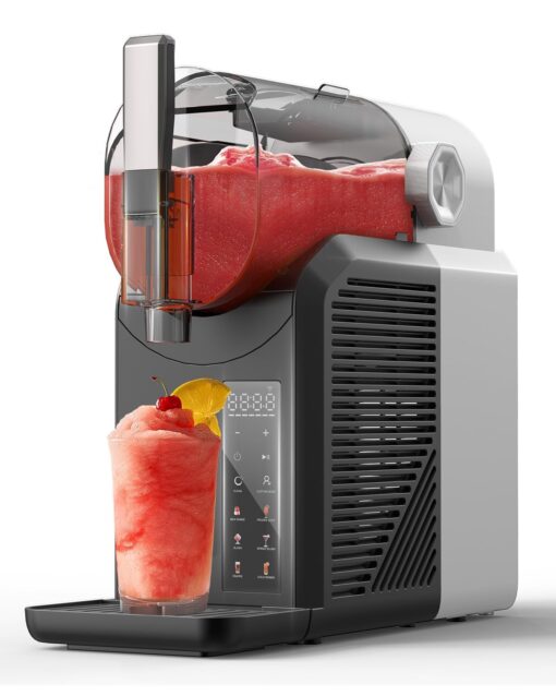 GreenEver Slushie Machine for Home: 15-Minute Slushy Machine(Fastest Results), Frozen Drink and Slushie Maker with 7 Preset Programs, 4 Hours Freshness, Slush, Milkshakes, Margaritas, Frappés and More