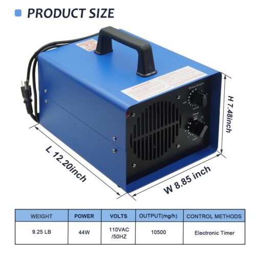 0zone Generator, 3500 Sq/Ft 0zone Machine Ionizer for Industrial, Commercial, Home, Car, Basement - Image 6