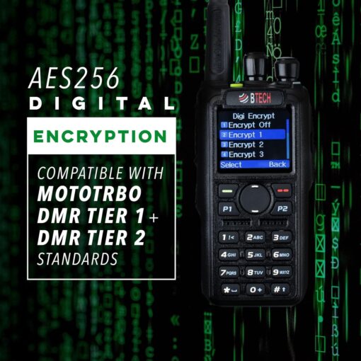 BTECH DMR-6X2 DMR & Analog Dual Band Two-Way Radio (USB-C Battery) – 7W VHF/UHF (136-174MHz & 400-480MHz), Encryption, GPS, Talker Alias, APRS, Voice Recording, includes Accessory Kit with 2 Batteries - Image 5