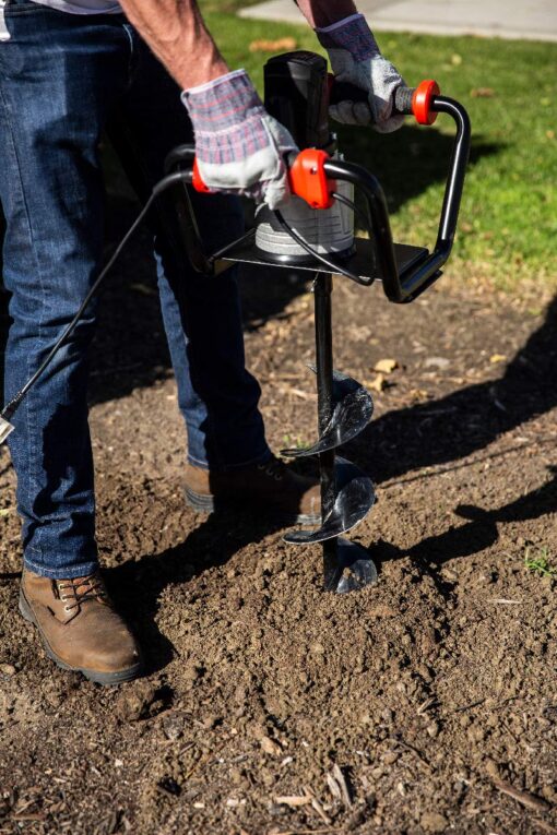 XtremepowerUS 1500W Electric Post Hole Digger Earth Auger Dig Hole Fence Post Hole Digging, Tree Planting with 6" Digging Auger Bit Set, 3/4" Shaft - Image 8