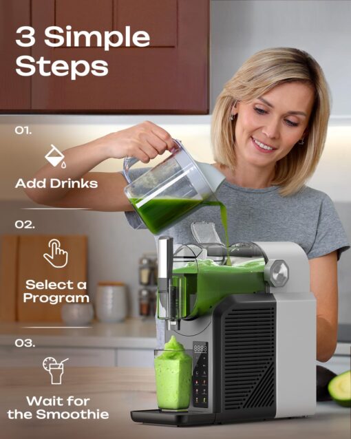 GreenEver Slushie Machine for Home: 15-Minute Slushy Machine(Fastest Results), Frozen Drink and Slushie Maker with 7 Preset Programs, 4 Hours Freshness, Slush, Milkshakes, Margaritas, Frappés and More - Image 4