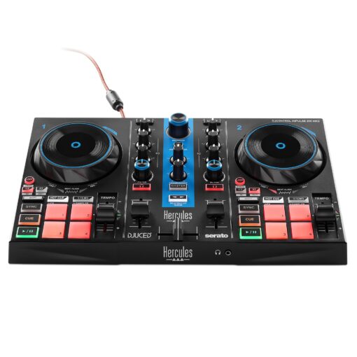 Hercules DJControl Inpulse 200 MK2 Arctic Blue Edition - Ideal DJ Controller for Learning to Mix - Software and Tutorials Included - Image 4