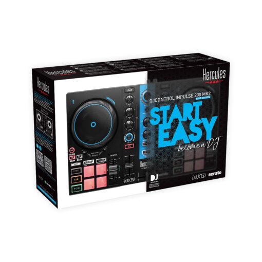 Hercules DJControl Inpulse 200 MK2 Arctic Blue Edition - Ideal DJ Controller for Learning to Mix - Software and Tutorials Included - Image 3