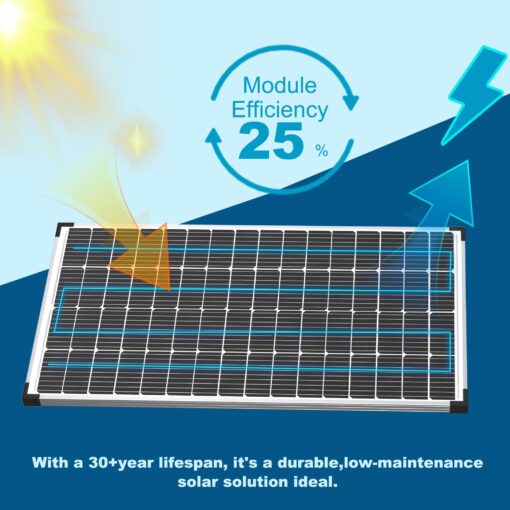 ACOPOWER Solar Panel 175Watt 12 Volt,Monocrystalline High-Efficiency 175 Watt PV Module Power Charger for RV Caravan Marine Camper Rooftop Farm Battery and Other Off-Grid Applications - Image 8