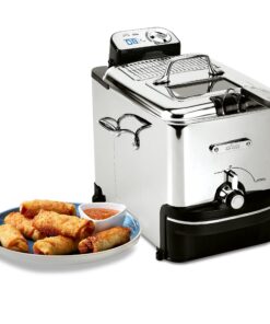 All-Clad Electric Deep Fryer with Basket and Lid, Stainless Steel Deep Fryer for Home Use, 1700W, Dishwasher Safe