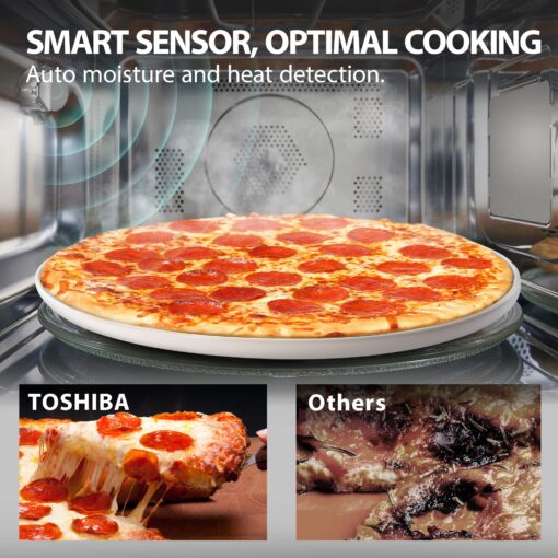 Toshiba Air Fryer Combo 4-in-1 Countertop Microwave Oven, Smart Sensor, Convection, Mute Function, Position Memory 13.6" Turntable, 1.5 Cu Ft, 1000W, Silver, ML-EC42P(SS) - Image 7