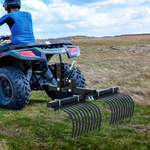 YITAMOTOR ATV/UTV Landscape Rake Implement for Removal of Rock, Grass Clumps and Debris Fits for YITAMOTOR ATV/UTV Manual Implement Lift - Image 2
