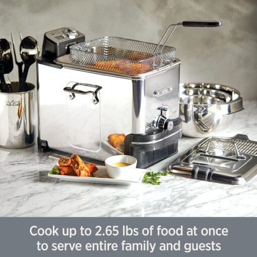 All-Clad Electric Deep Fryer with Basket and Lid, Stainless Steel Deep Fryer for Home Use, 1700W, Dishwasher Safe - Image 8
