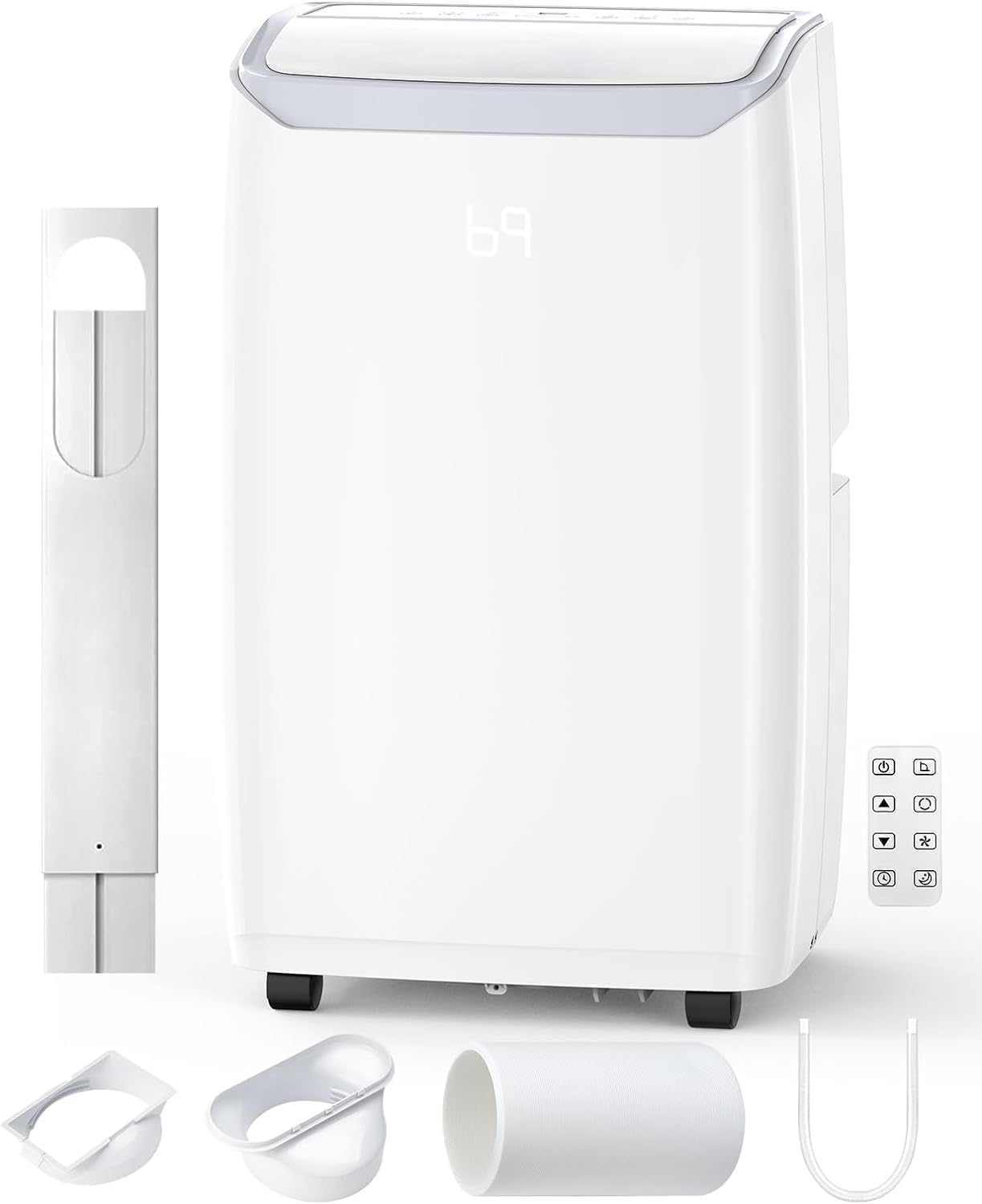14,000 BTU Portable Air Conditioner – 4-in-1 Portable AC Unit with Cooling, Dehumidifier, Fan & Sleep Mode for Rooms Up to 700 Sq.Ft, Remote Control, LED Display, 24H Timer, White-3032
