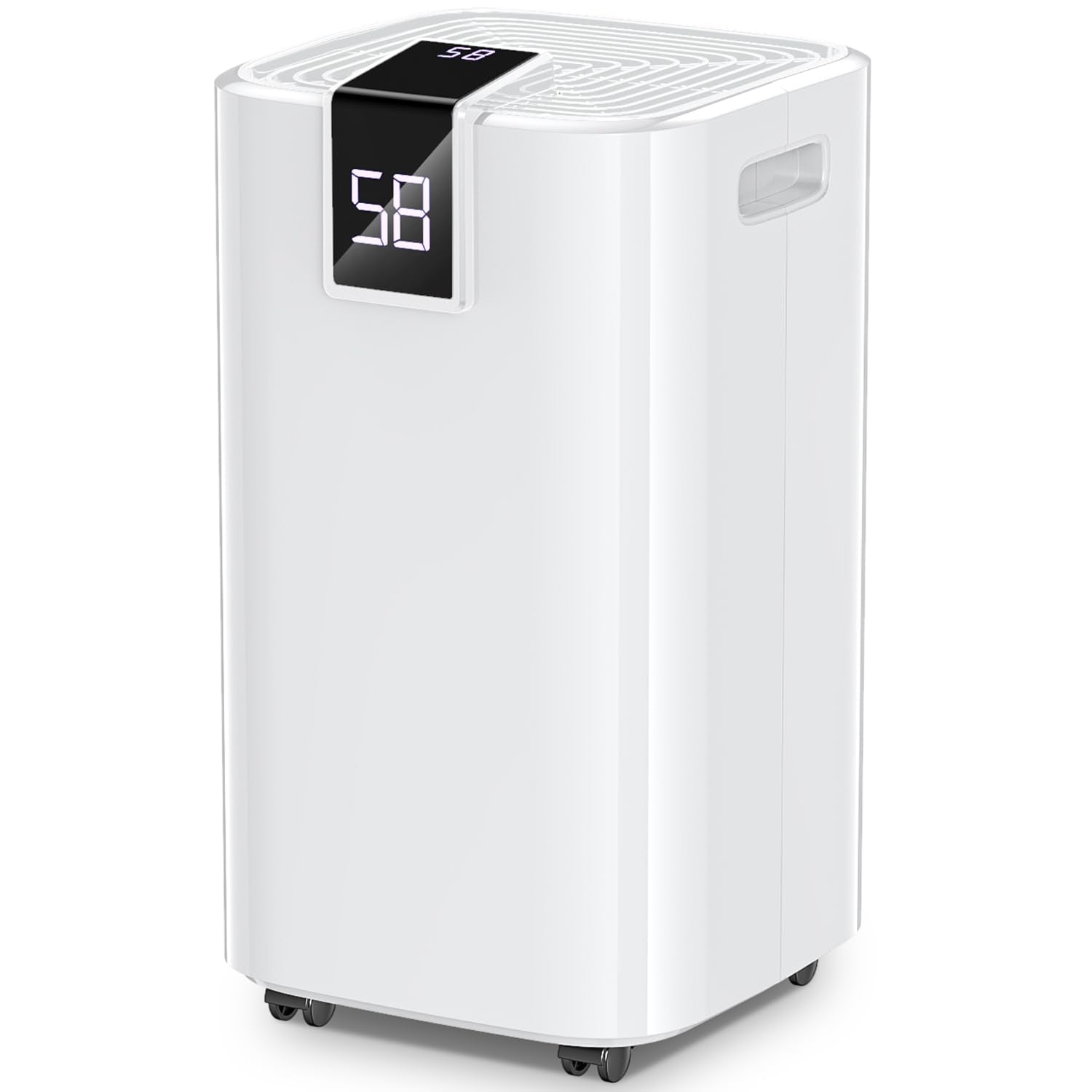 4000 sq.ft Dehumidifier for Basement, Trazico 45 Pint Dehumidifiers for Home with Drain Hose, Smart Humidity Control, 24H Timer, Auto Defrost, Ideal for Large Room, Bathroom, Bedroom, Garage, White