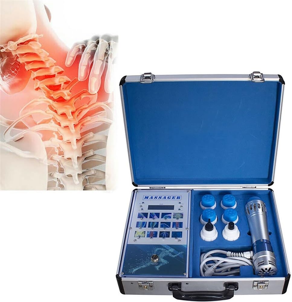 YOGAYE Electric Handheld Massagers Shockwave Therapy Machine, with 7 Massage Head, Extracorporeal Radial Shock Wave Therapy Machine,Muscle Pain Relief Massager