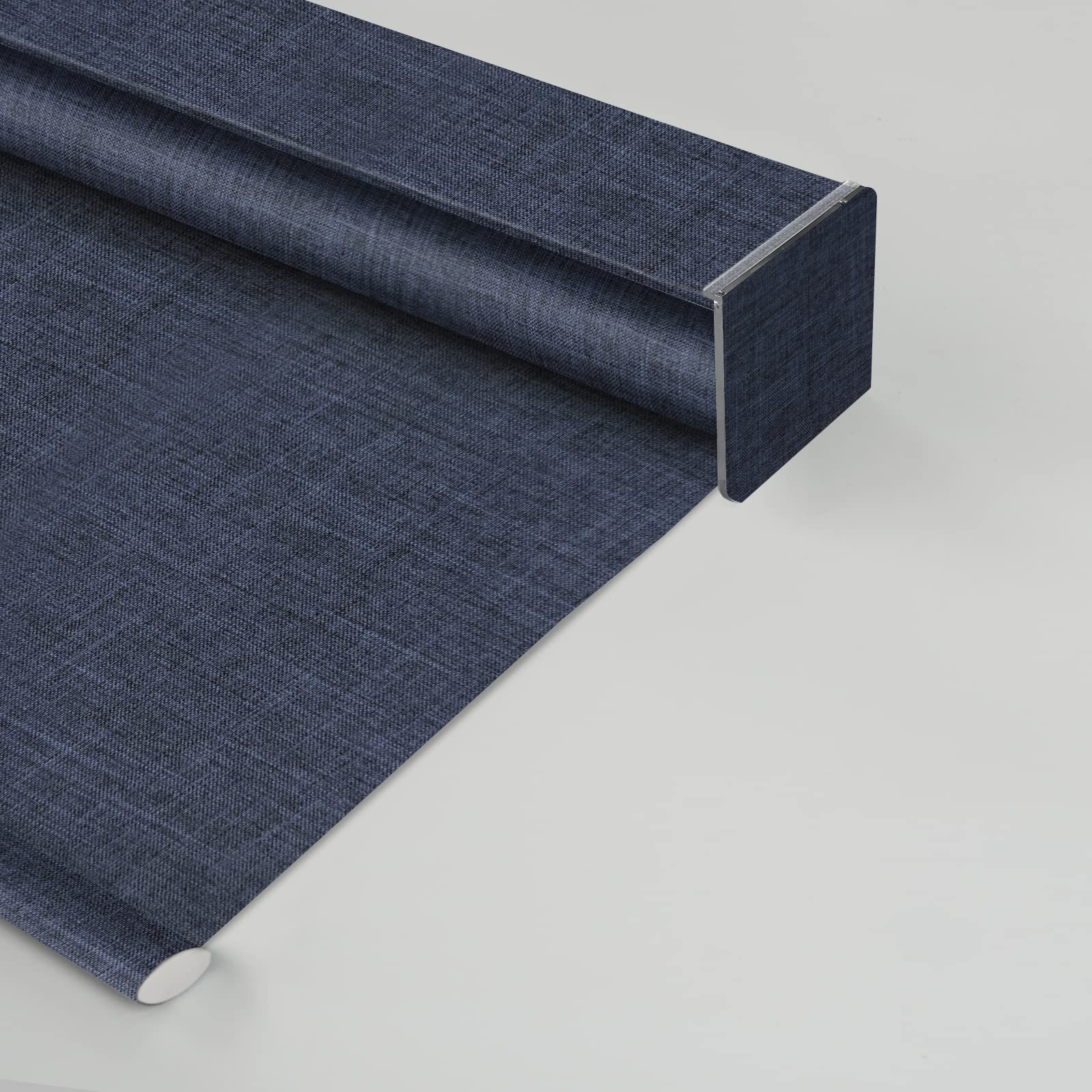 Yoolax Motorized Blinds with Remote, Blackout Smart Blinds Motorized Fabric Roller Shades Work with Alexa, Automatic Shades for Windows Custom Size (Navy Blue)