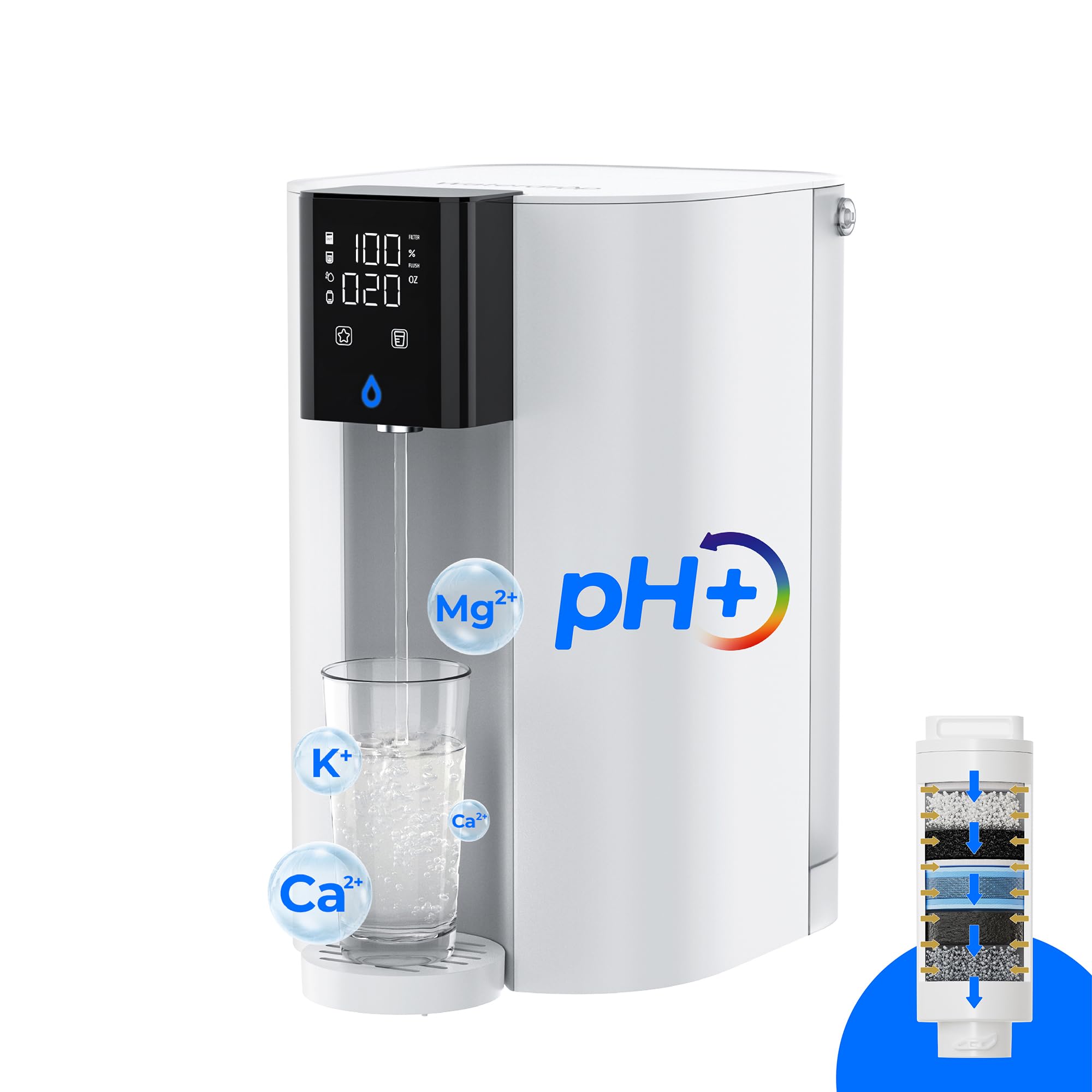 [Alkaline Mineral] Waterdrop CoreRO Reverse Osmosis System, NSF/ANSI 58 & 372 Certified, Countertop Reverse Osmosis Water Filter, No Installation Required, Reduce PFAS, BPA Free, WD-C1SL