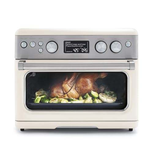 GreenPan 13-in-1 Elite Countertop Convection Oven & Air Fryer, PFAS-Free Ceramic Tray & Pizza Pan, Adjustable Racks, Multifunction Presets, Toaster, Bake, Broil, Roast, Proof, Dehydrate, Cloud Cream