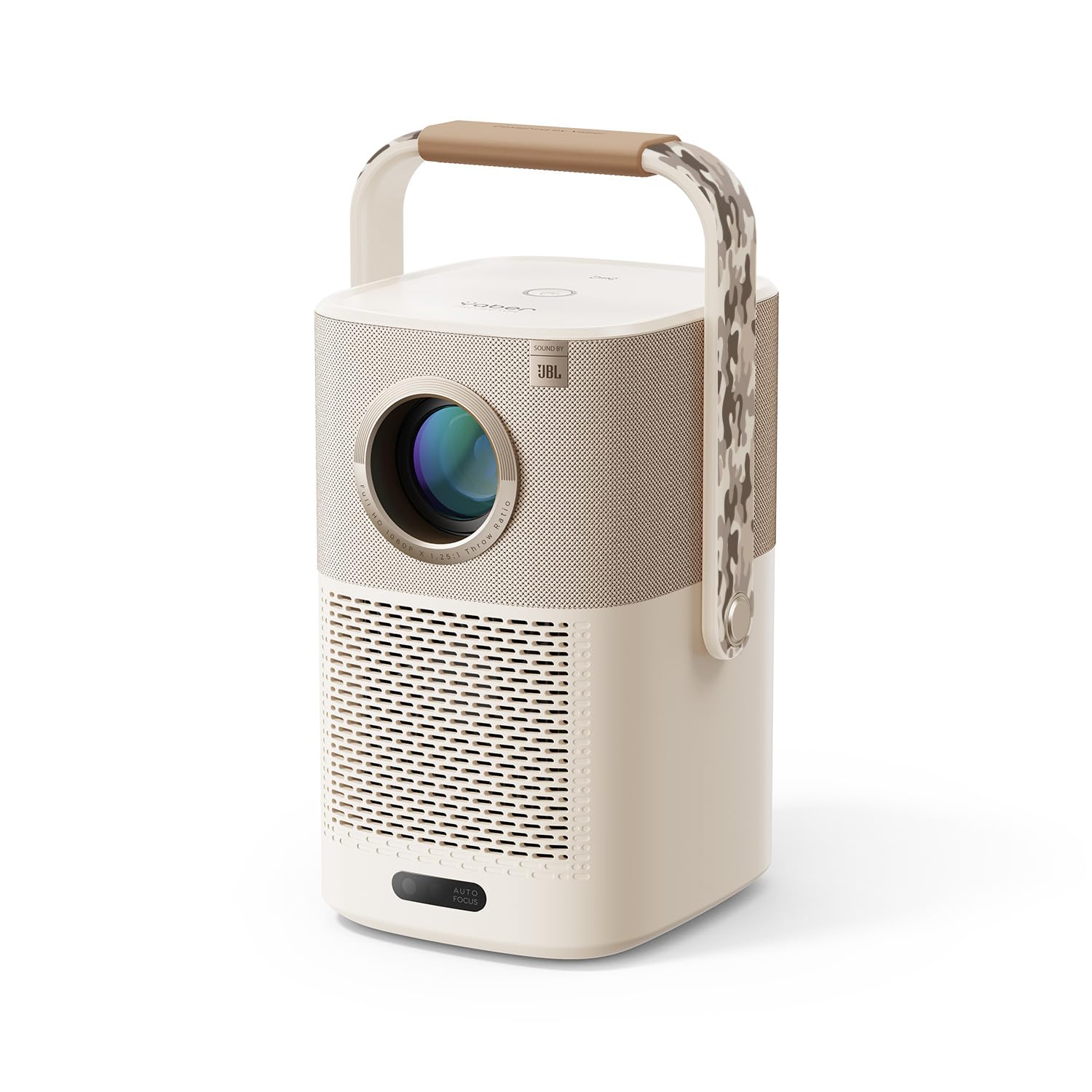 [Sound by JBL& Built-in Battery] Yaber T2 Outdoor Projector with WiFi 6 and Bluetooth, Native 1080P Smart Projector for Inside Outside,Compatible with TV Dongle(Not included)(Camouflage Handle)