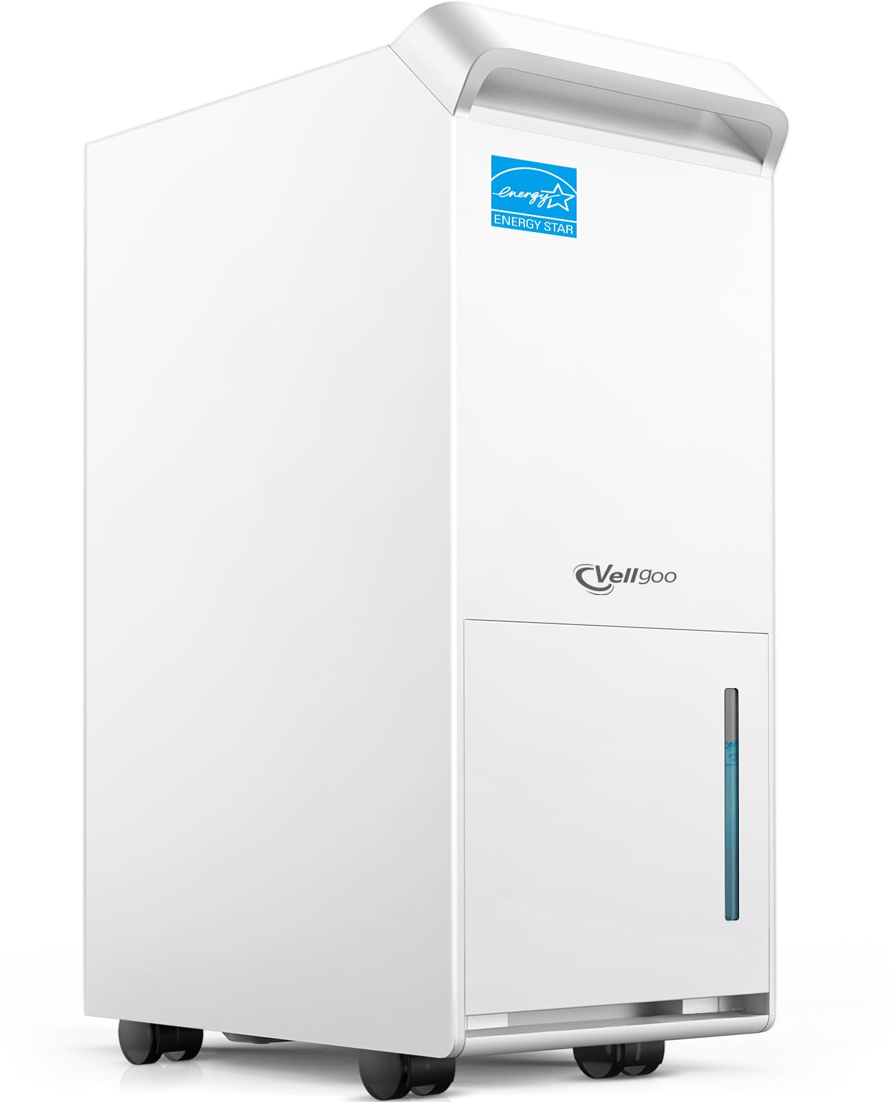 4,500 Sq.Ft Most Efficient Energy Star 2024 Dehumidifier,Vellgoo 52 Pint/Day Dehumidifier for Basement with Drain Hose, Smart Humidity Control, for Home, Bedroom, Bathroom, Garage