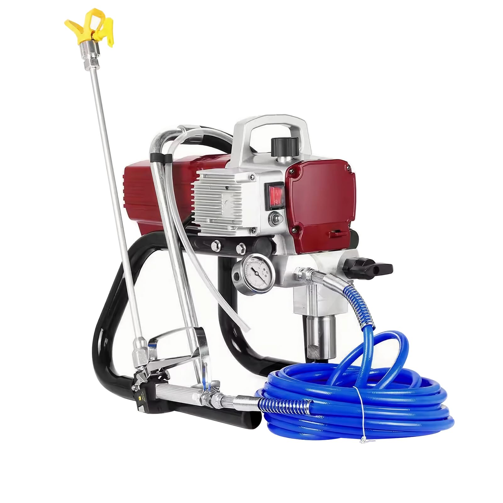 2300W Airless Paint Sprayer,Max 2000Psi High Efficiency Airless Sprayer Power Paint Machine with Extension Rod Compatible with Titan Tool for Decoration,Furniture,Fence,House (Red)