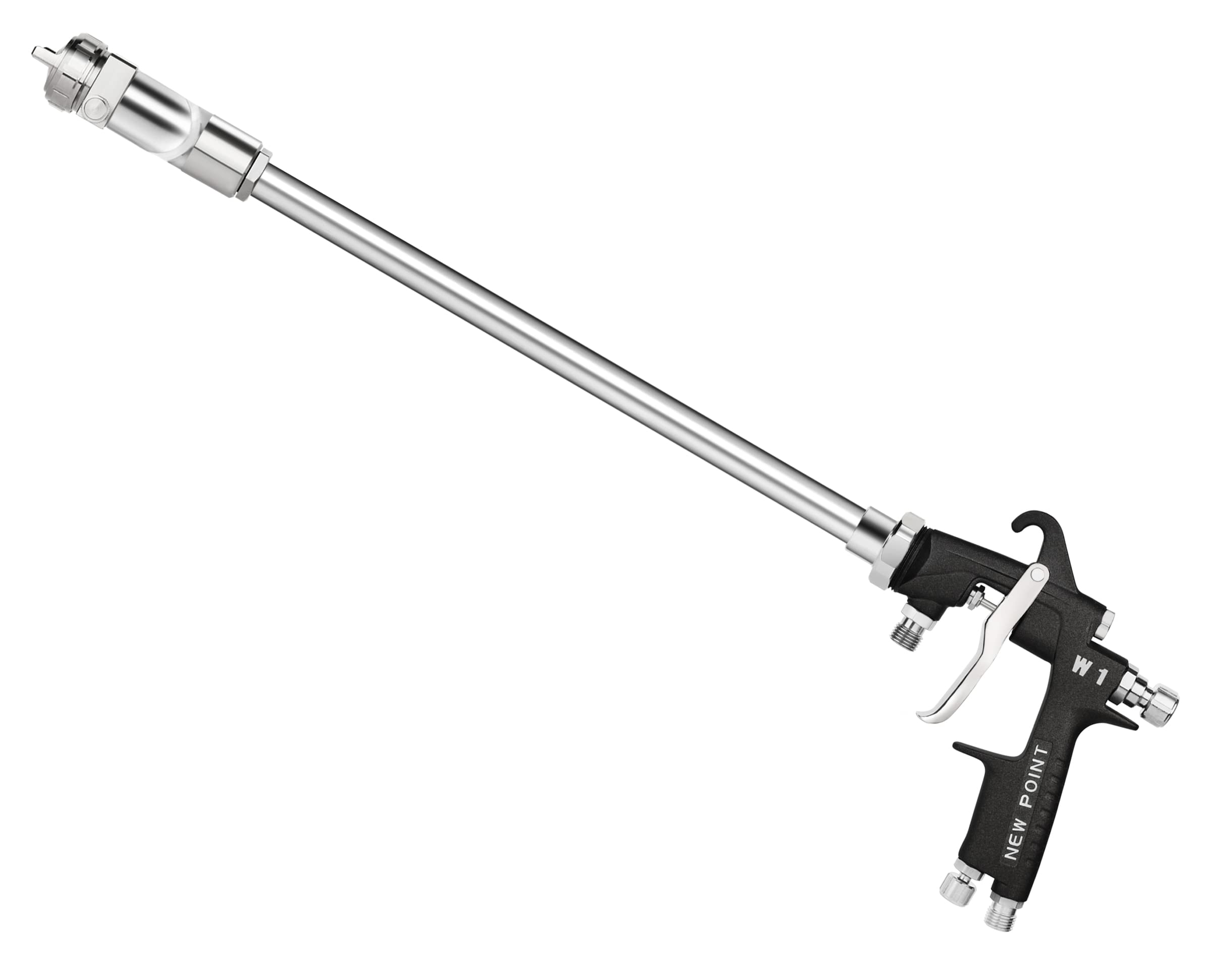 75cm Extension Long Pole Spray Angle Air Spray Gun - Pressure Feed Paint Gun High Efficiency for House Automotive Painting (Nozzle Size 1.5mm, 180 Rotatable)