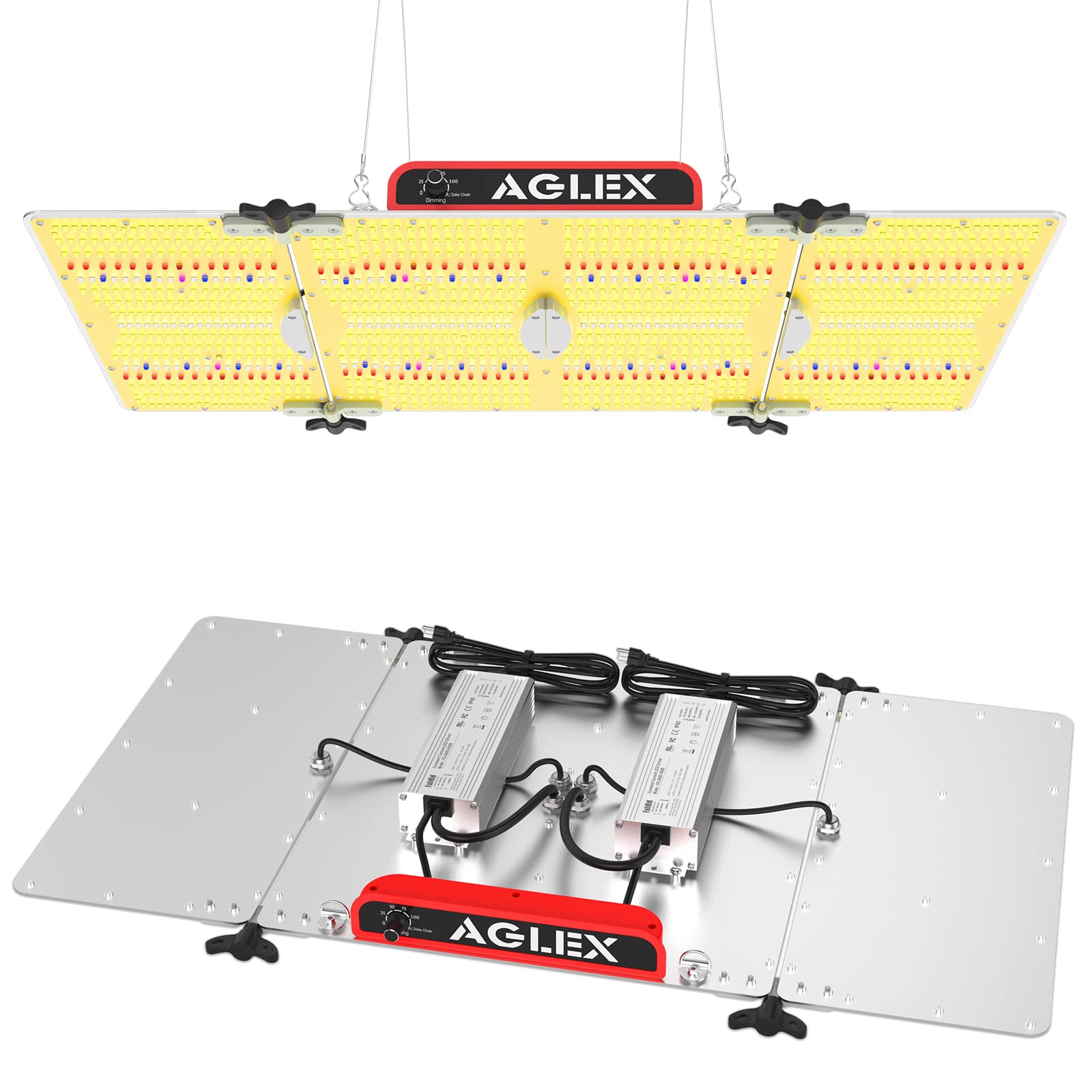 AGLEX K4000 LED Grow Light, 2024 Upgraded Grow Light with Daisy Chain & Dimmable, Full Spectrum Plant Grow Lights for Hydroponic Indoor Plants Seeding Veg Flower Growing Lamps 5X6 FT Grow Tent