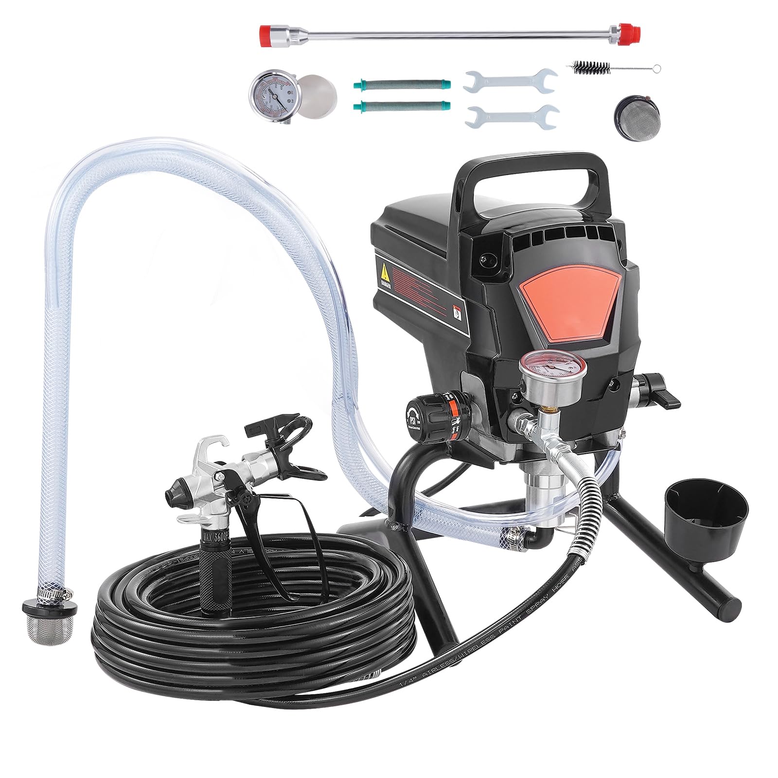 Happybuy 950W Electric Airless Paint Sprayer, 3000PSI Handheld Sprayer for Home & Furniture, Fine Finish for Interiors & Exteriors, Durable Design, Blue