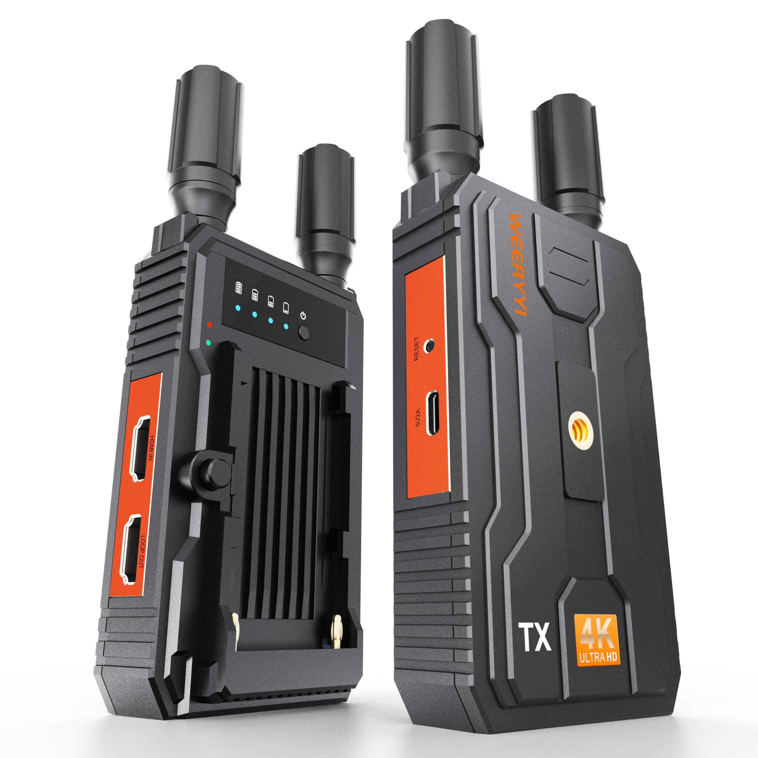 4K Wireless Transmitter Receiver HDMI Video Transmission System, Ultra-Long Range Plug and Play, 2.4/5GWirelessVideoTransmissionSystem forStreamingCameraVideo/Audio from Laptop/Projector/Video Monitor