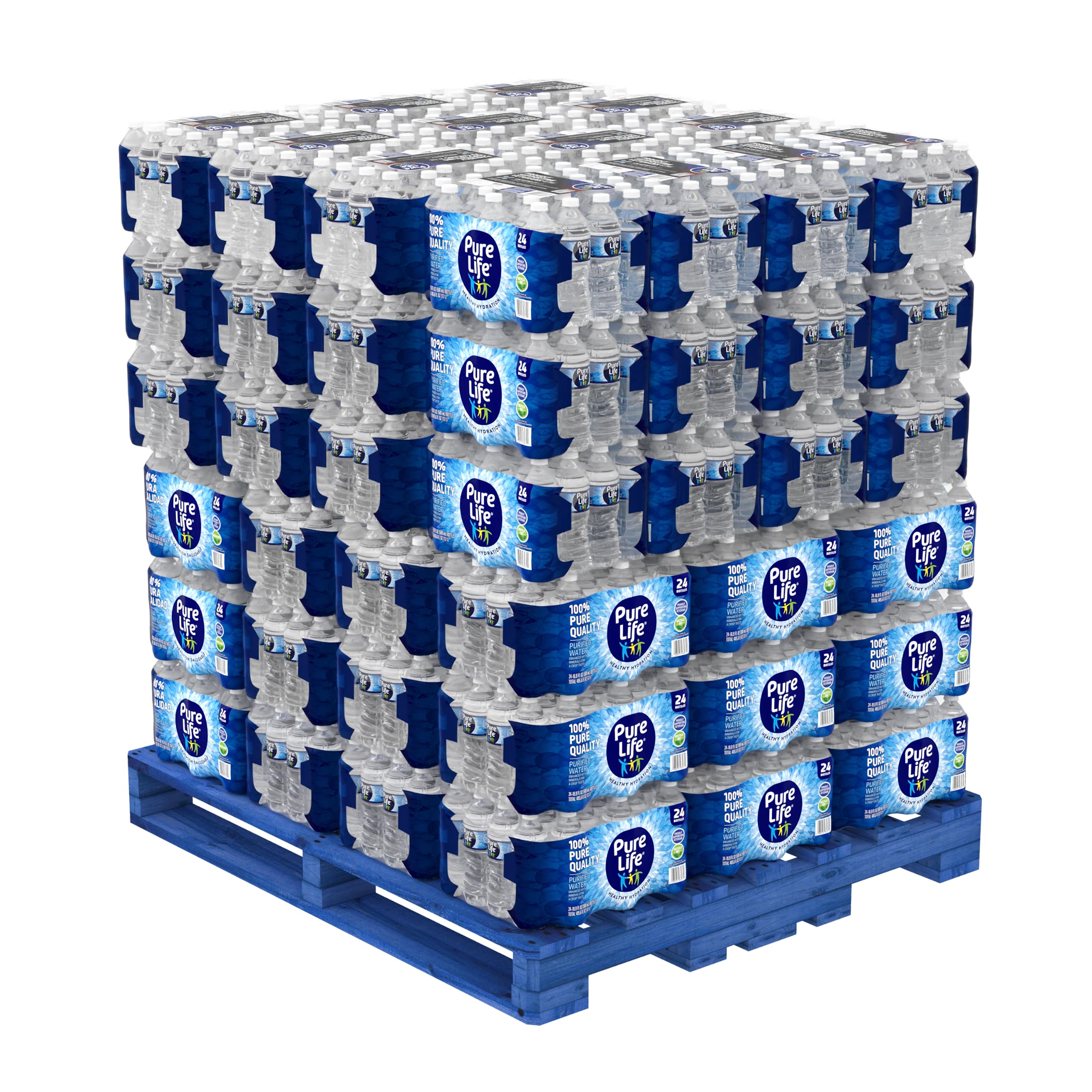 Pure Life, Purified Water, Plastic Bottled Water, Pallet of 78 Cases, Clear, 16.9 Fl Oz (Pack of 78)