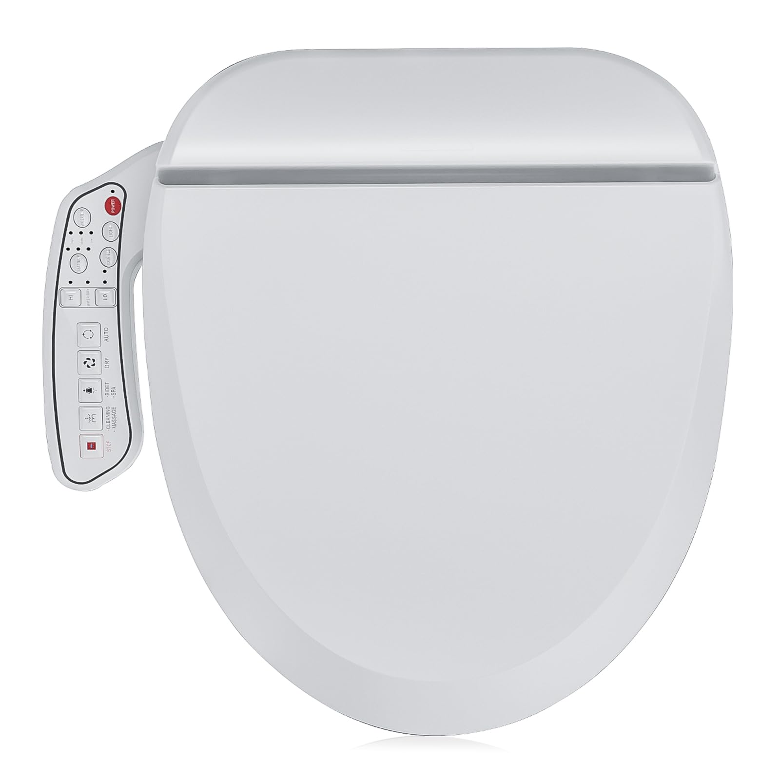 ZMJH ZMA102D Bidet Toilet Seat, Round Smart Unlimited Warm Water, Vortex Wash, Electronic Heated, Warm Air Dryer, Rear and Front Wash, LED Light, Need Electricity, White, (Round)