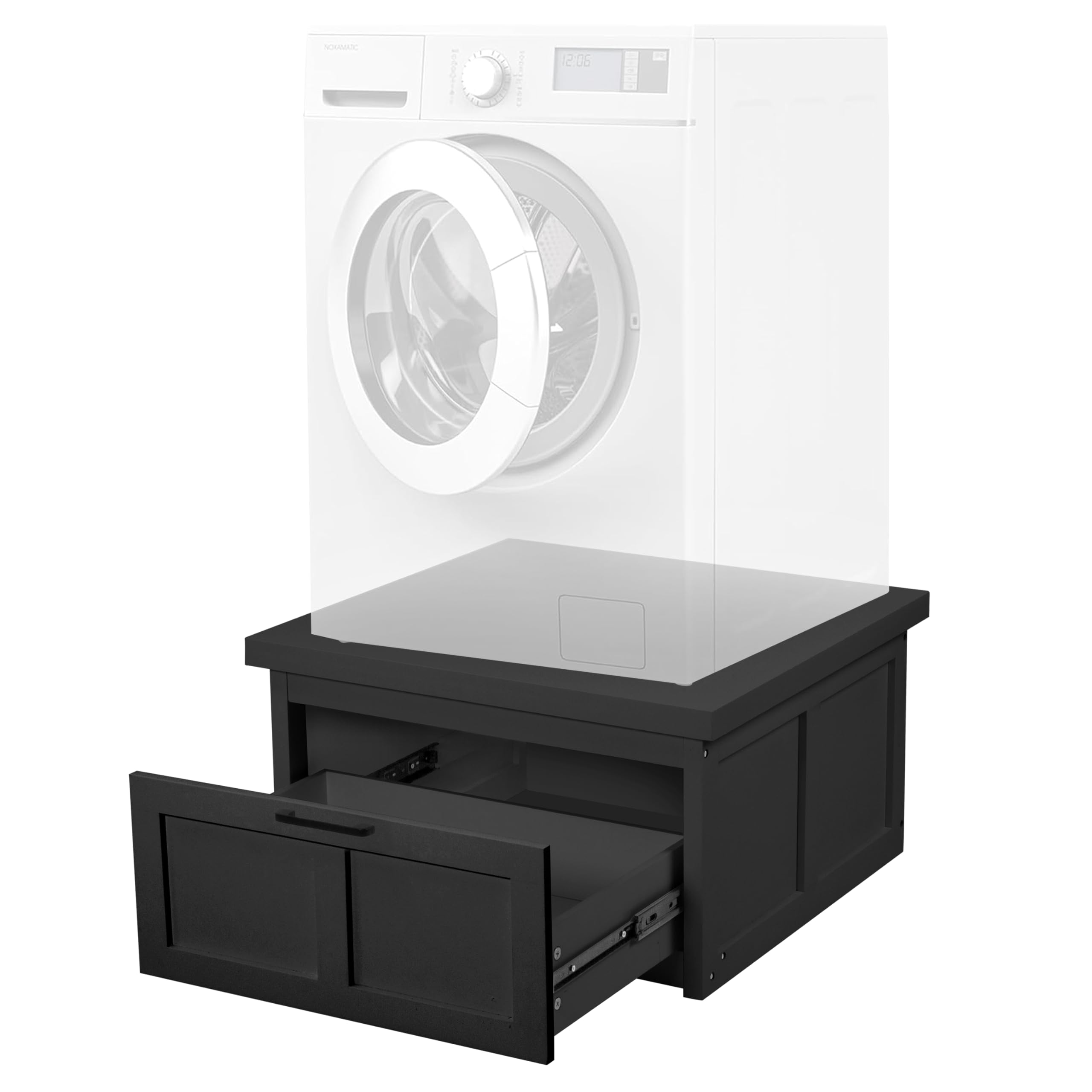 Ilyapa Washer and Dryer Stand - 28x28x16 in. Universal Laundry Pedestal, Washer and Dryer Pedestals with Drawer - Washing Machine Stand Base Compatible with Samsung, LG, GE, Maytag
