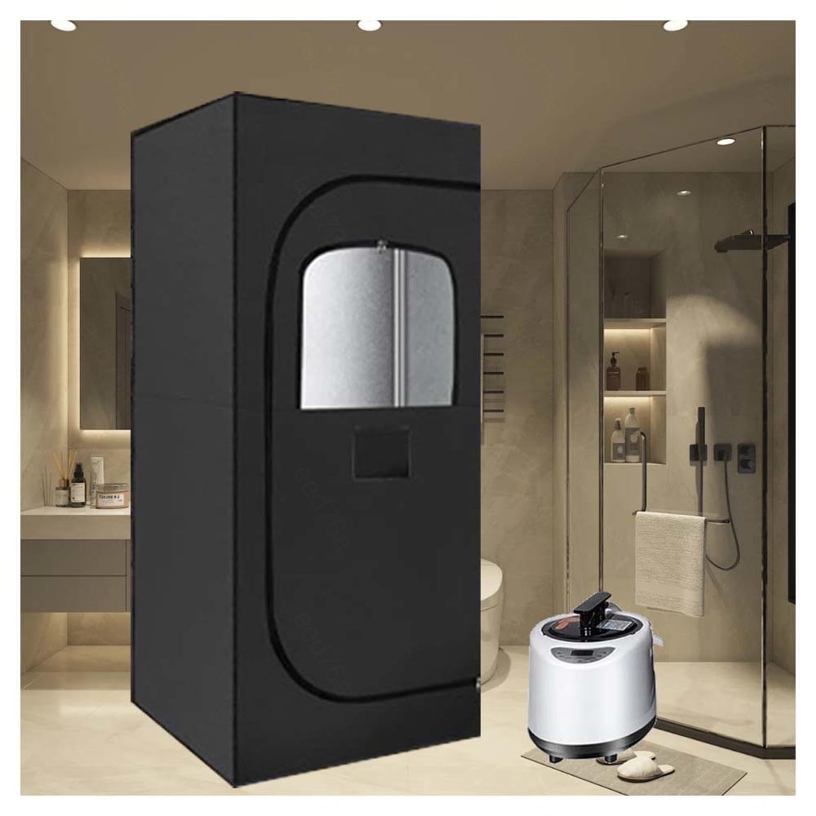 ZZWSJZKR Personal Sauna at Home 360° Whole Body Heat Steam Cycle ， Sauna Intelligent Timer with Remote Control ， Sauna Pod Suitable for Pilates/Weight Loss, Etc.