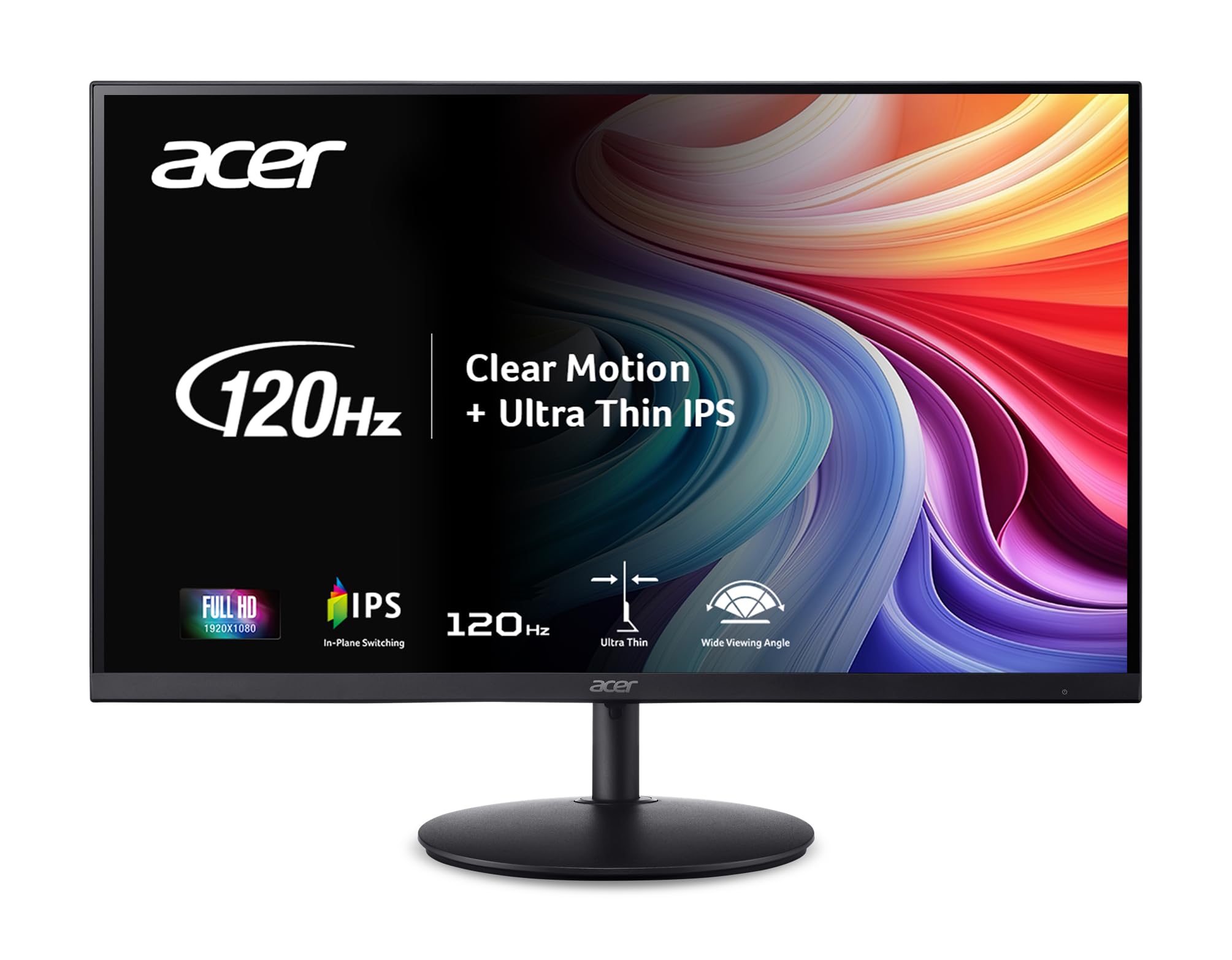 Acer SH242Y G0bih 23.8" IPS Full HD (1920 x 1080) Ultra-Thin Gaming Office Monitor | Adaptive-Sync Support (FreeSync Compatible) | Up to 120Hz Refresh | 1ms (VRB) | Adjustable Stand | HDMI & VGA Ports