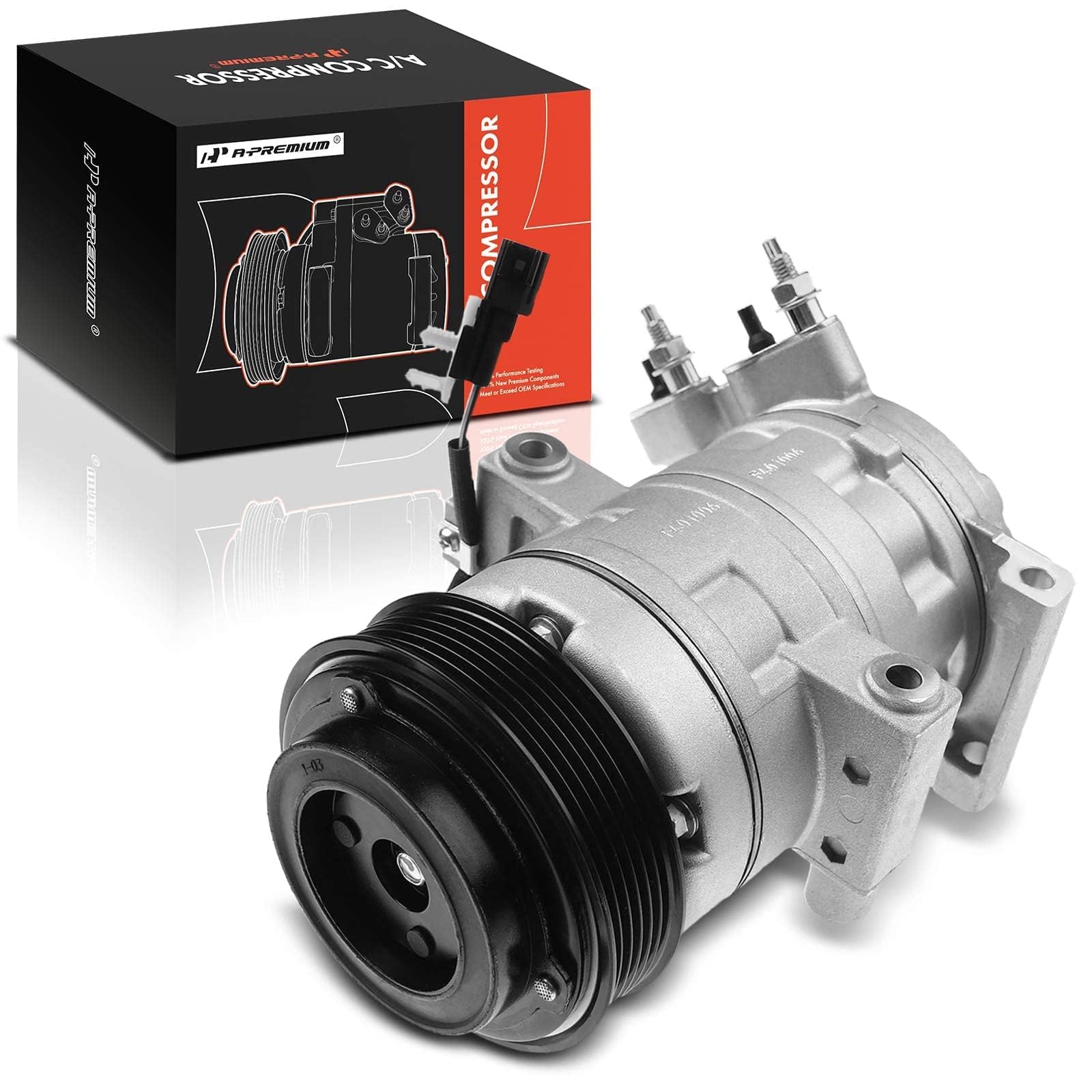 A-Premium Air Conditioner AC Compressor with Clutch Compatible with 2008-2012 Ford Escape, 2008-2011 Mazda Tribute & Mercury Mariner, 2.3L 2.5L